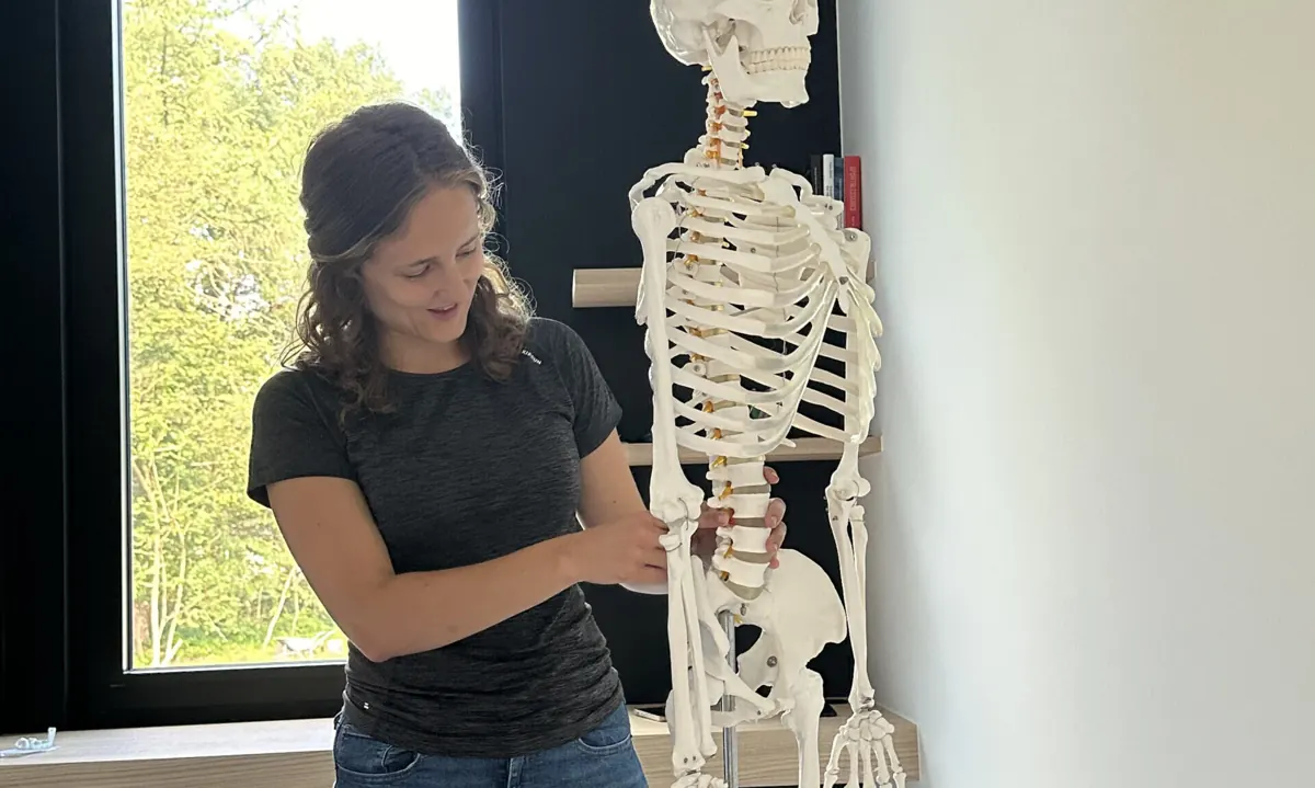 Uitleg aan de hand van een skeletmodel